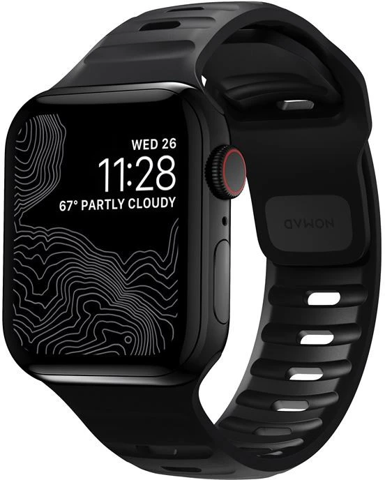 Apyrankė Nomad Sport Strap M/L, juodas - Apple Watch 49mm/46mm/45mm/44mm/42mm