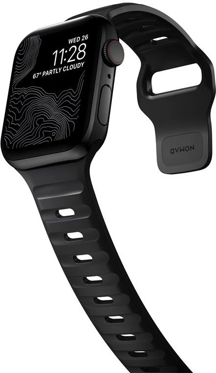 Apyrankė Nomad Sport Strap M/L, juodas - Apple Watch 49mm/46mm/45mm/44mm/42mm