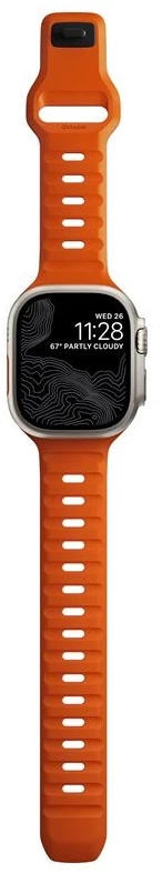 Apple Apyrankė Nomad Sport Strap M/L, oranžinis - AW Ultra 2/1 (49mm) 9/8/7 (45mm)/6/SE/5/4 (44mm)/3/2/1 (42mm)