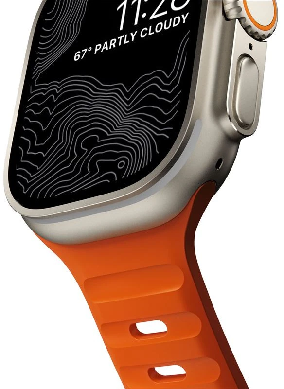 Apple Apyrankė Nomad Sport Strap M/L, oranžinis - AW Ultra 2/1 (49mm) 9/8/7 (45mm)/6/SE/5/4 (44mm)/3/2/1 (42mm)