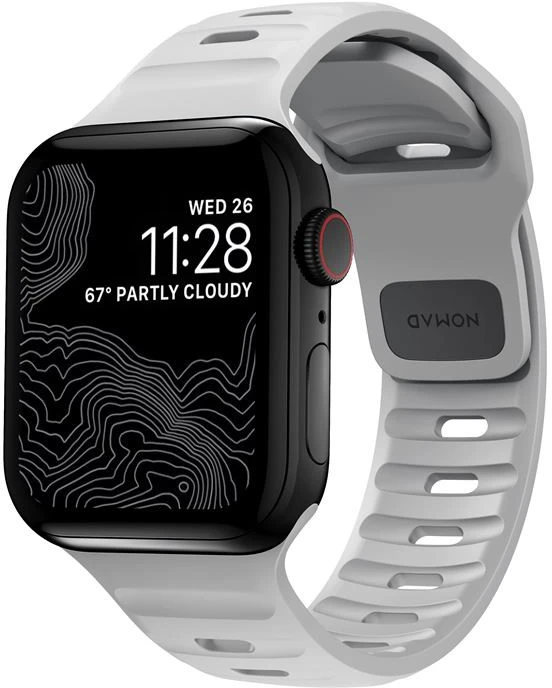Apyrankė Nomad Sport Strap M/L, pilkas - Apple Watch 49mm/46mm/45mm/44mm/42mm