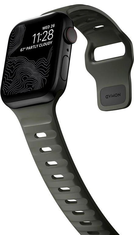 Apyrankė Nomad Sport Strap M/L, žalias - Apple Watch 49mm/46mm/45mm/44mm/42mm