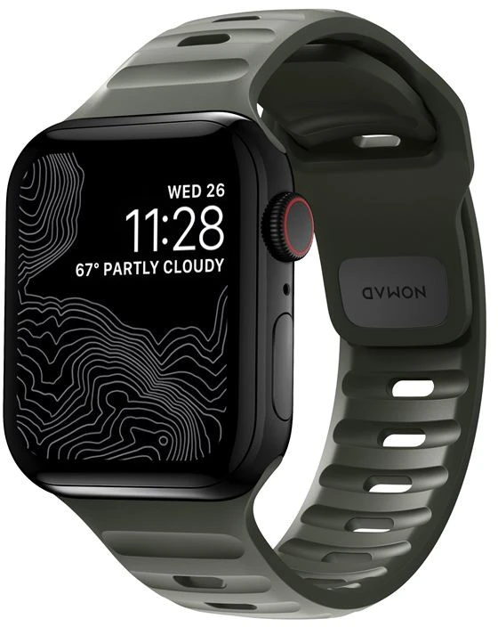 Apyrankė Nomad Sport Strap M/L, žalias - Apple Watch 49mm/46mm/45mm/44mm/42mm