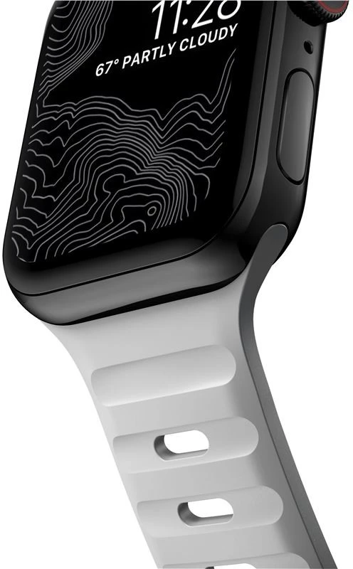Apyrankė Nomad Sport Strap S/M, pilkas - Apple Watch 42mm/41mm/40mm/38mm