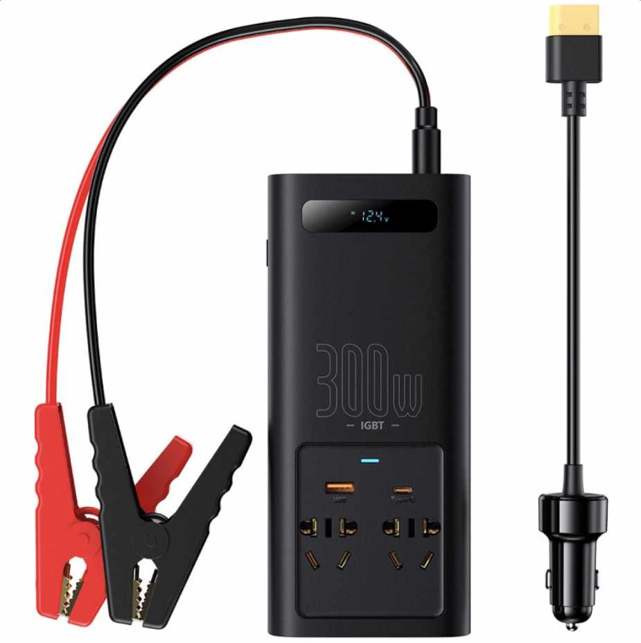 Power Inverteris Baseus 300W (220V CN/EU) - juodas