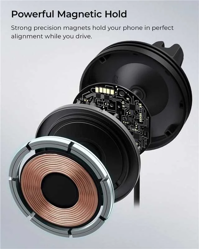 Belaidis magnetinis automobilinis telefono laikiklis iOttie Velox MagSafe Qi2 Wireless Air Vent Mount