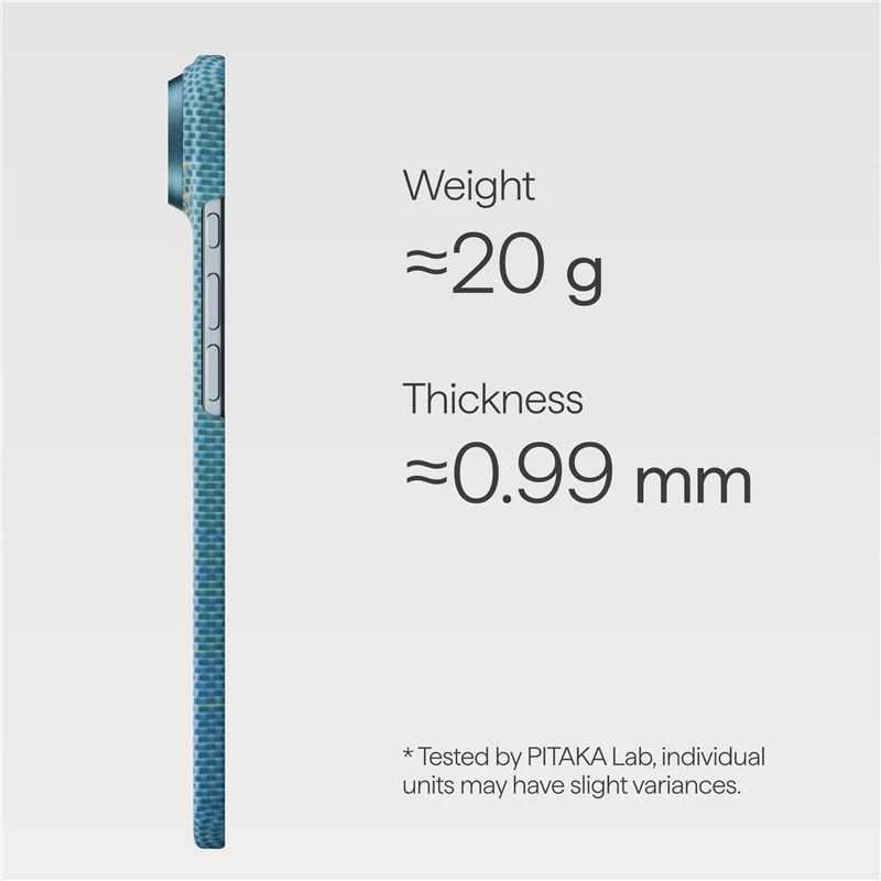 Dėklas Pitaka Ultra-Slim Case, Lucid Mėlyna - iPhone 17