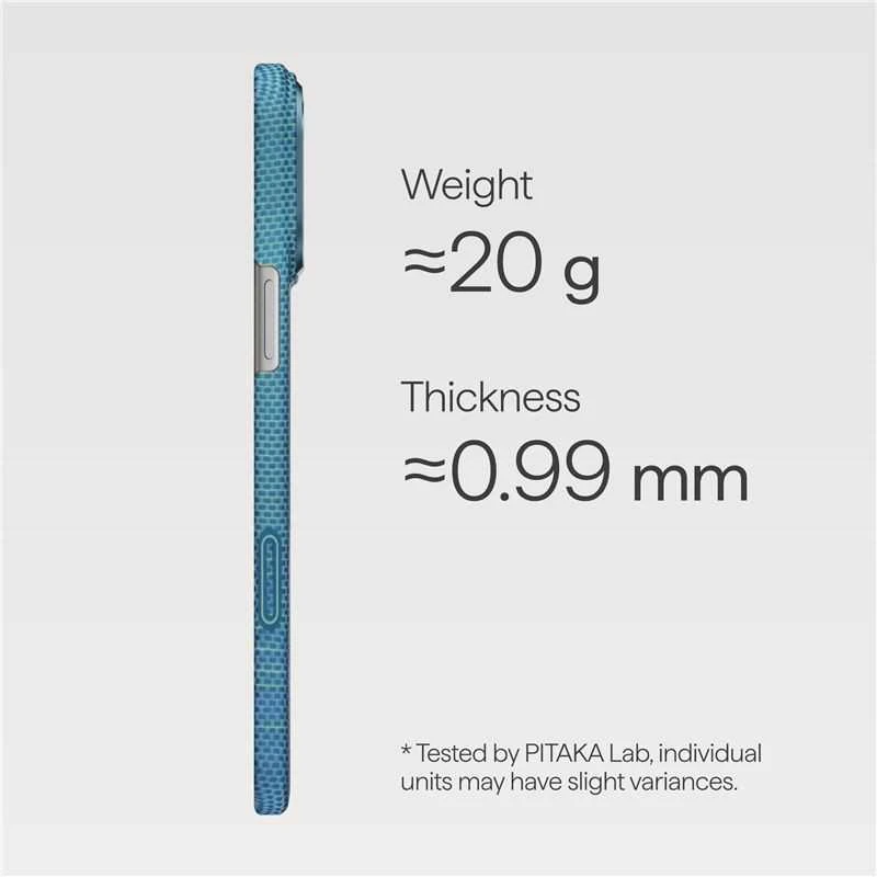 Dėklas Pitaka Ultra-Slim Case, Lucid Mėlyna - iPhone 17 Pro Max