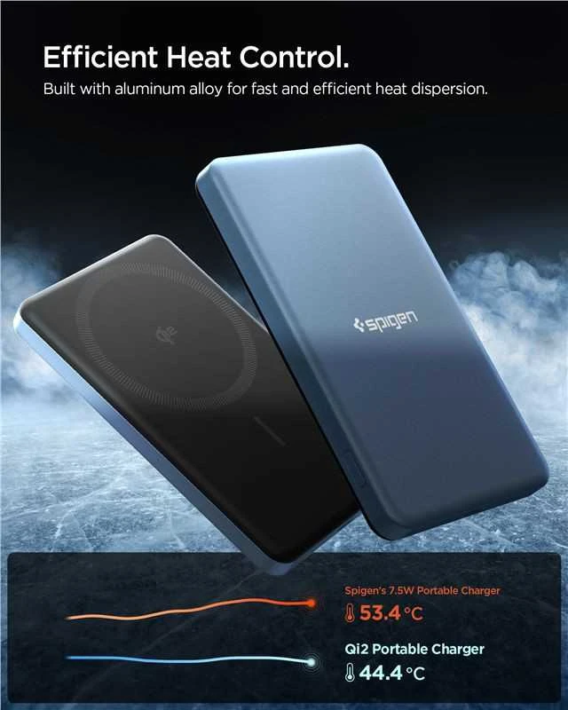 „Spigen Essential“ 5000mAh 22,5W „MagSafe“ nešiojamas įkroviklis, žalsvai mėlynas EA2205MQ