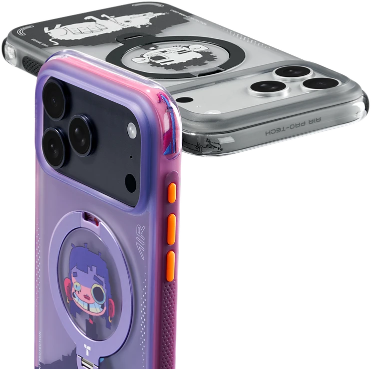 Dėklas Torras Ostand Q3 Air Gawx Limited, Neon night muse – iPhone 17 Pro Max