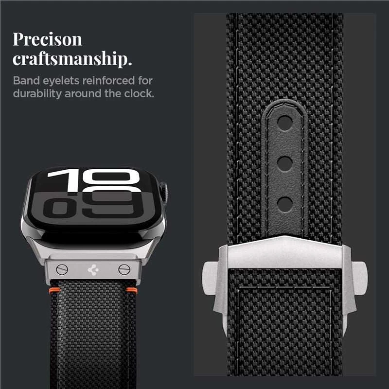 Spigen Klasikinis Fit dirželis, juodas - Apple Watch 49mm/46mm/45mm/44mm