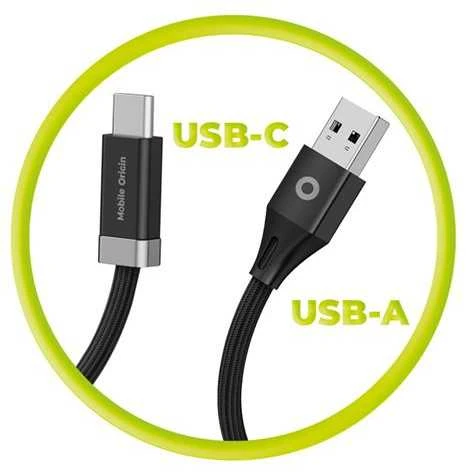 Mobile Origin 27 W magnetinis USB-C į USB-A 1,5 m CB6 maitinimo kabelis