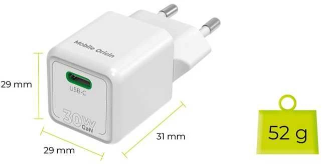Įkroviklis Mobile Origin 30W Mini Charger PW23 - USB-C