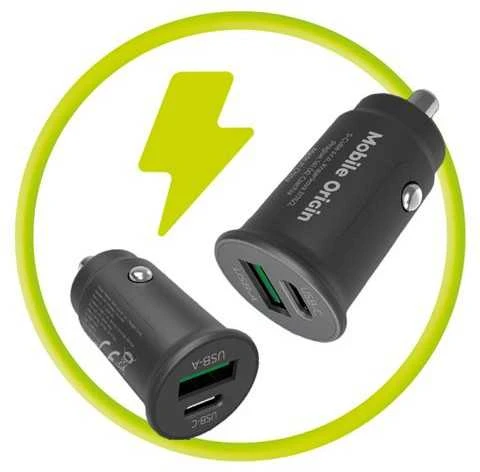 Automobilinis įkroviklis Mobile Origin 30W Super Car Charger CA19 - USB-C, USB-A