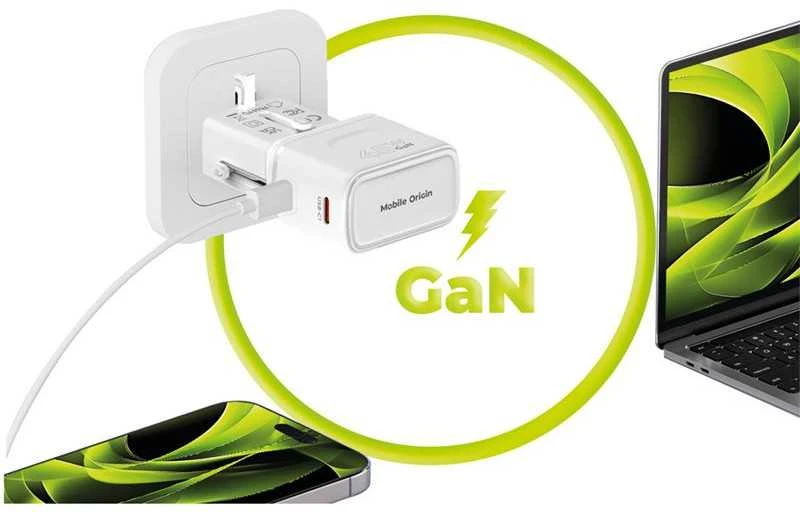 Įkroviklis Mobile Origin 45W Travel Adapteris, EU/US/UK/AU PW26, baltas