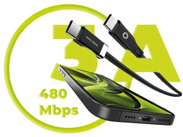 Mobile Origin 60W magnetinis USB-C į USB-C 1,5 m CB6 laidas