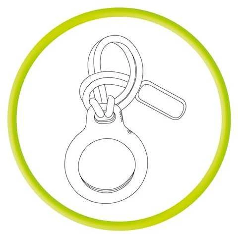 Dėklas „Mobile Origin Airtag Loop“ dėklo laikiklis A1, baltas