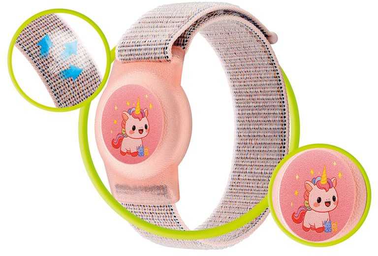 Dėklas Mobile Origin AirTag Strap, pink unicorn