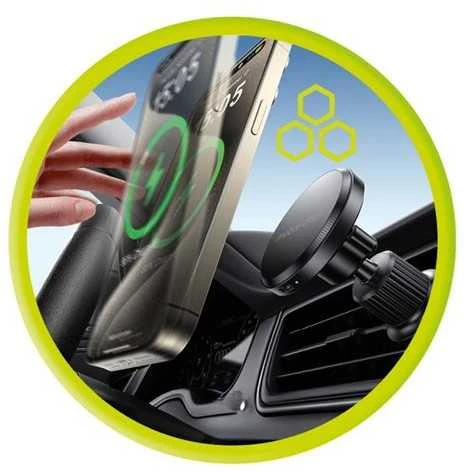 Automobilinis laikiklis „Mobile Origin“ belaidis automobilinis įkroviklis MO3, suderinamas su „MagSafe“
