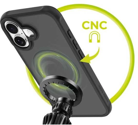 Mobile Origin hibridinis „MagSafe“ dėklas, matinis juodas – „iPhone 16“
