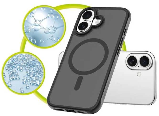 Mobile Origin hibridinis „MagSafe“ dėklas, matinis juodas – „iPhone 16“