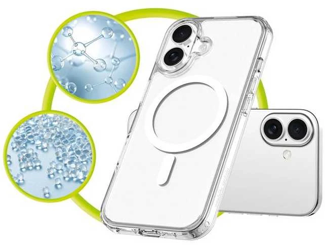 Mobile Origin hibridinis „MagSafe“ dėklas, skaidrus – „iPhone 16“