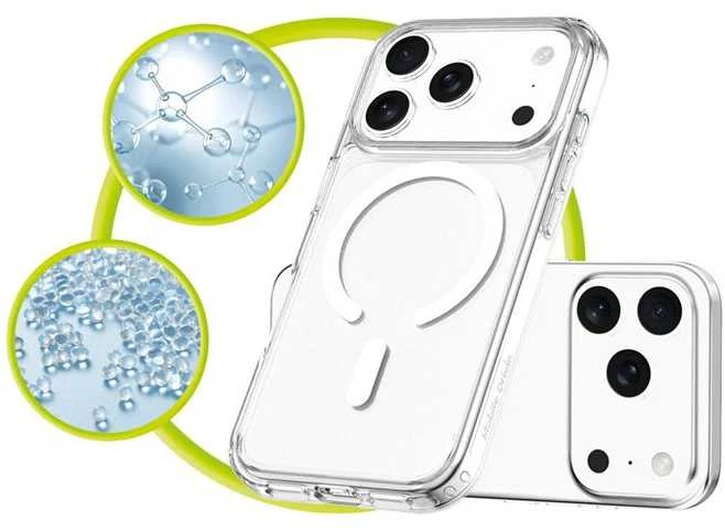 Mobile Origin Exkluzivni Mobile Origin hibridinis „MagSafe“ dėklas, skaidrus – „iPhone 17 Pro“