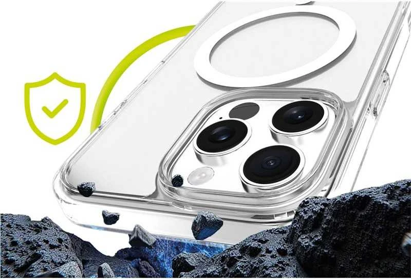 Mobile Origin hibridinis „MagSafe“ dėklas, skaidrus – „iPhone 16 Pro Max“