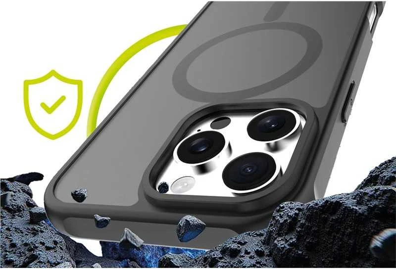 Mobile Origin hibridinis „MagSafe“ dėklas, matinis juodas – „iPhone 16 Pro Max“