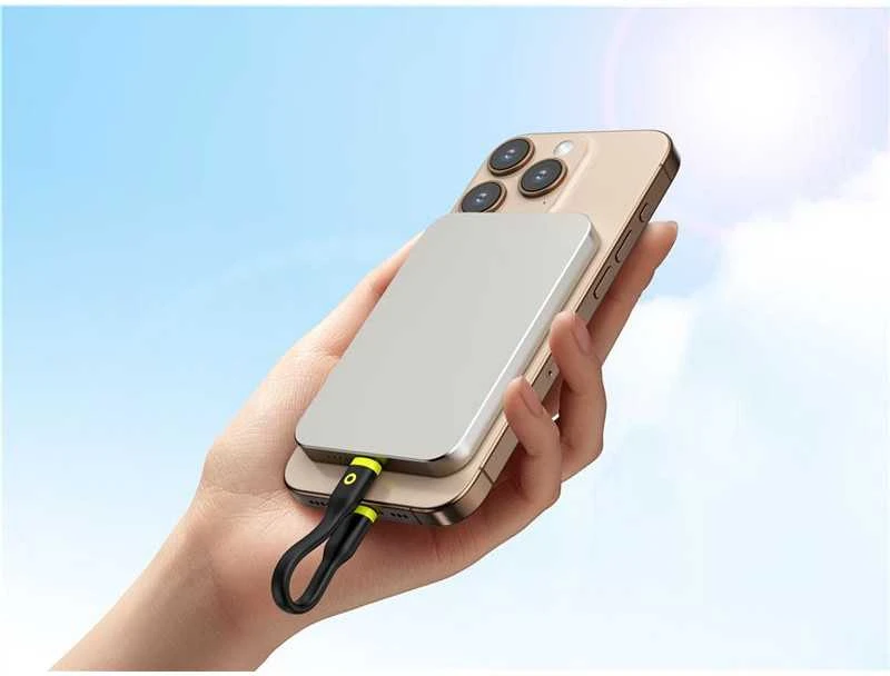 Mobile Origin Kompaktiškas USB-C į USB-C kabelis, juodas