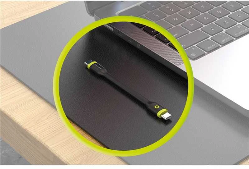 Mobile Origin Kompaktiškas USB-C į USB-C kabelis, juodas