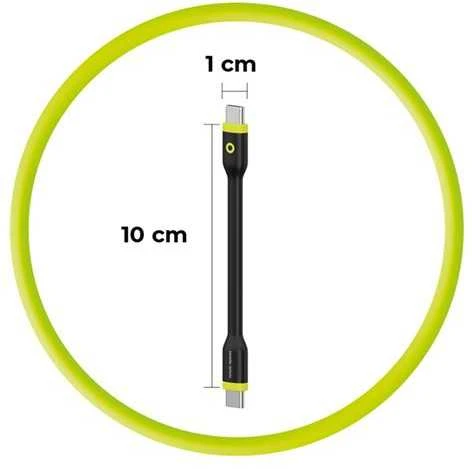 Mobile Origin Kompaktiškas USB-C į USB-C kabelis, juodas