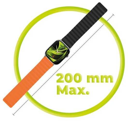 „Mobile Origin“ magnetinis laikrodžio dirželis II, oranžinis/juodas – „Apple Watch“ 49 mm / 46 mm / 45 mm / 44 mm