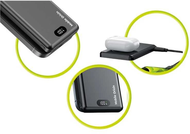 Mobile Origin Belaidė magnetinė įkrovioji baterija 10000mAh 3in1 PB8