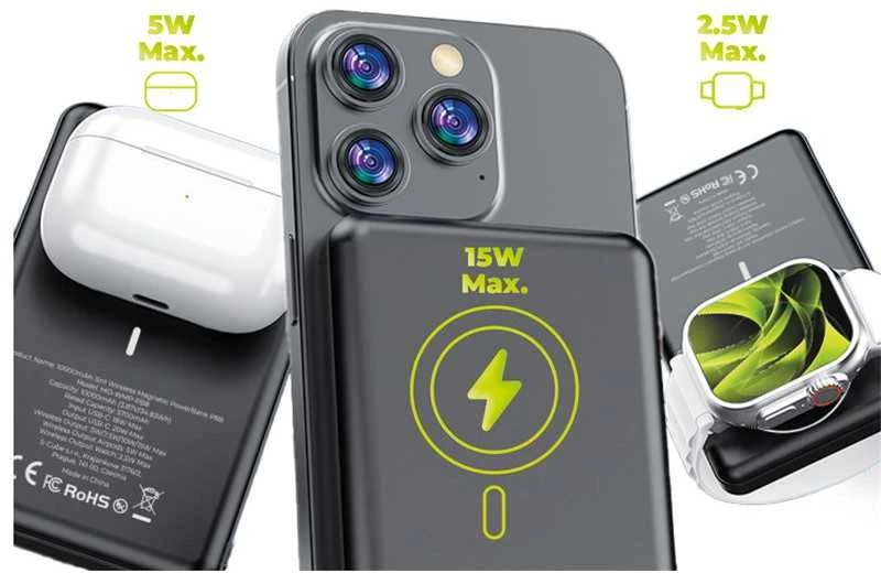 Mobile Origin Belaidė magnetinė įkrovioji baterija 10000mAh 3in1 PB8