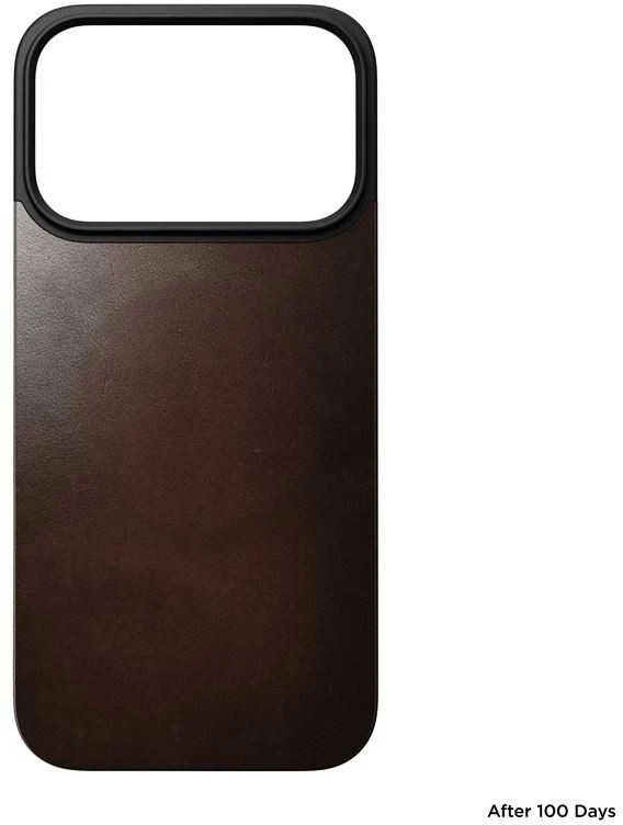 Dėklas Nomad magnetinis odinis dėklas, kaimiško stiliaus rudas (Horween), Magsafe - iPhone 17 Pro