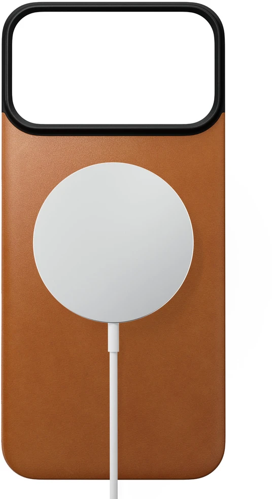 Dėklas Nomad Magnetinė odinė nugarėlė, balno spalvos (Horween), Magsafe - iPhone 18 Pro Max/17 Pro Max