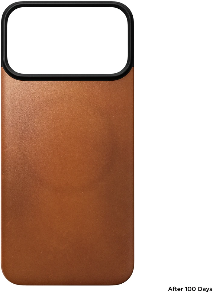 Dėklas Nomad Magnetinė odinė nugarėlė, balno spalvos (Horween), Magsafe - iPhone 18 Pro Max/17 Pro Max