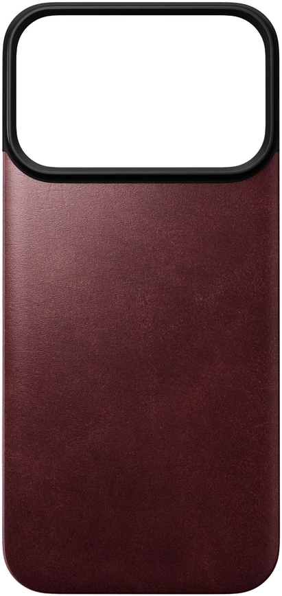 Dėklas Nomad Magnetinė odinė nugarėlė, bordo (Horween), Magsafe - iPhone 18 Pro/17 Pro