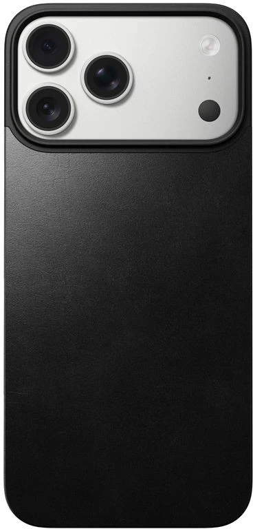 Dėklas Nomad Magnetic odinis galinis dangtelis, juodos spalvos (Horween), Magsafe – iPhone 17 Pro Max