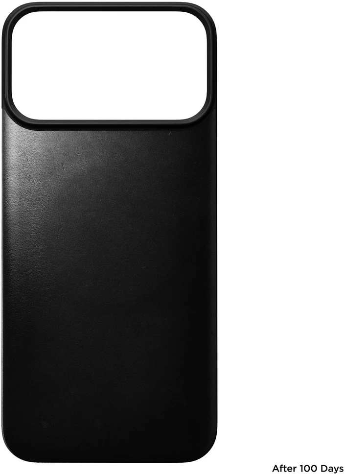 Dėklas Nomad Magnetinė odinė nugarėlė, juoda (Horween), su MagSafe - iPhone 18 Pro Max/17 Pro Max