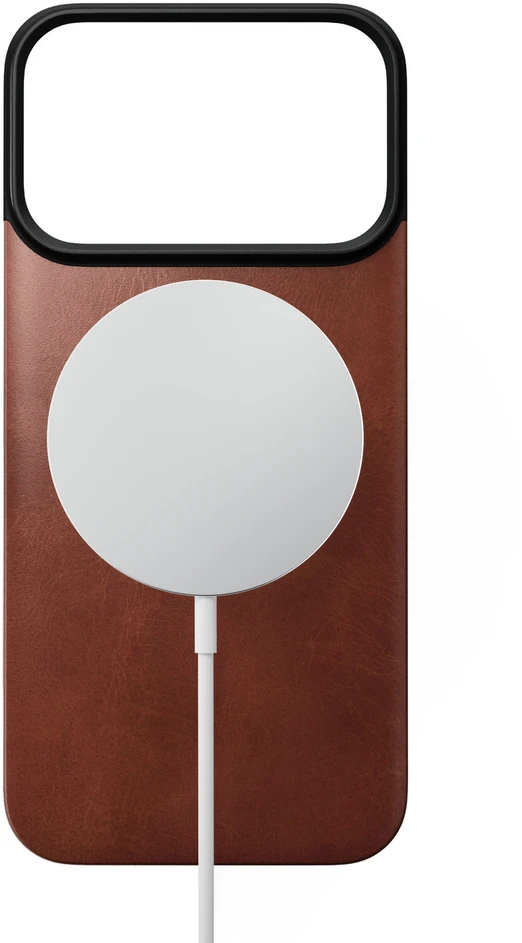 Dėklas Nomad Magnetinė odinė nugarėlė, olde dublin (Horween), Magsafe - iPhone 18 Pro/17 Pro
