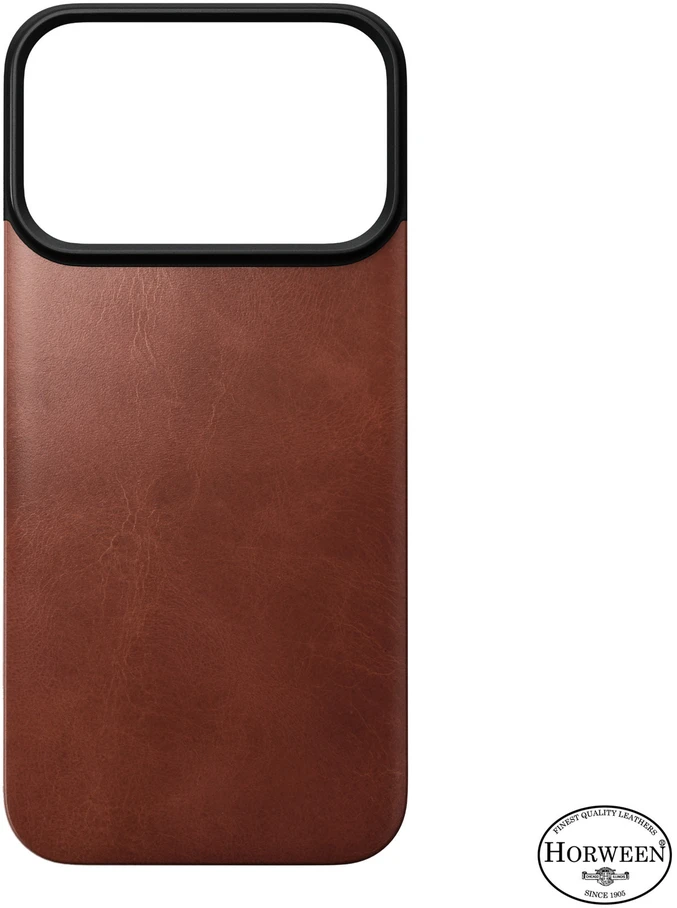 Dėklas Nomad Magnetinė odinė nugarėlė, olde dublin (Horween), Magsafe - iPhone 18 Pro/17 Pro