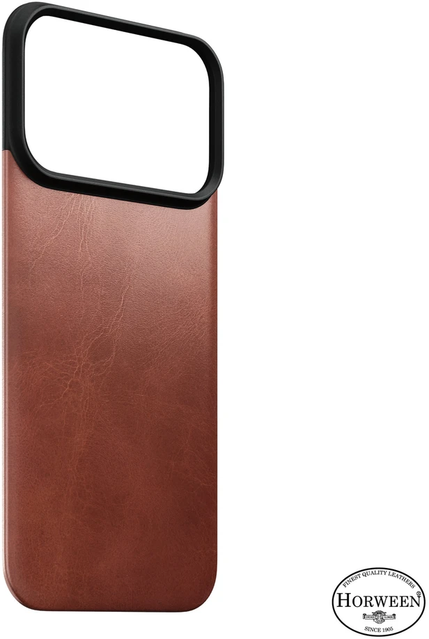 Dėklas Nomad Magnetinė odinė nugarėlė, olde dublin (Horween), Magsafe - iPhone 18 Pro/17 Pro
