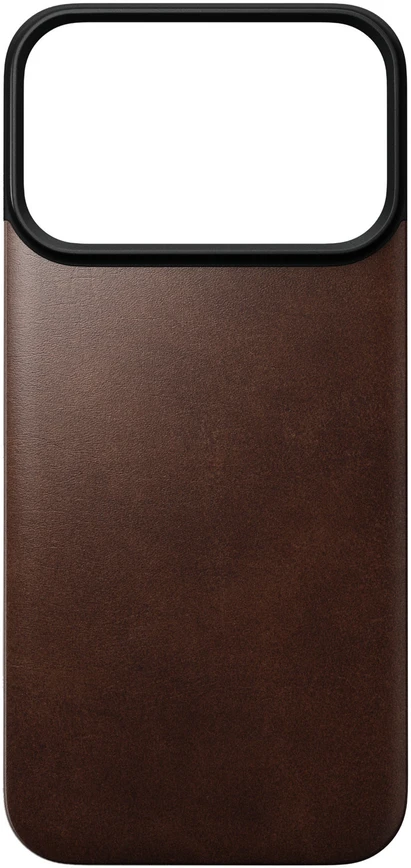 Dėklas Nomad Magnetinė odinė nugarėlė, sendinta ruda (Horween), su MagSafe - iPhone 18 Pro/17 Pro