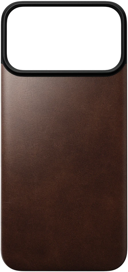 Dėklas Nomad Magnetinė odinė nugarėlė, sendintos rudos spalvos (Horween), MagSafe - iPhone 18 Pro Max/17 Pro Max