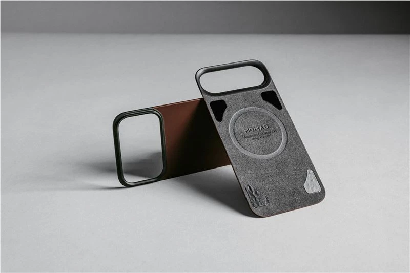 Dėklas Nomad Magnetic odinis galinis dangtelis, rustic rudos spalvos (Horween), Magsafe – iPhone 17 Pro Max