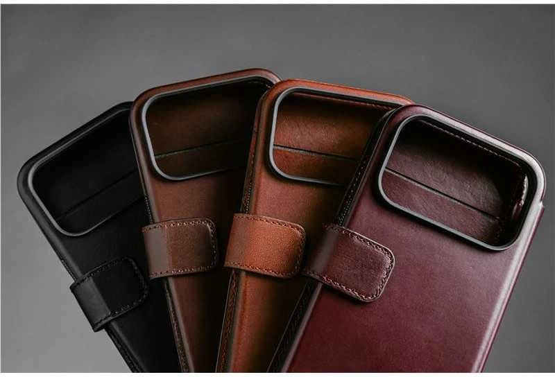 „Nomad Modern“ odinis dėklas, bordo spalvos („Horween“) – „iPhone 17 Pro Max“