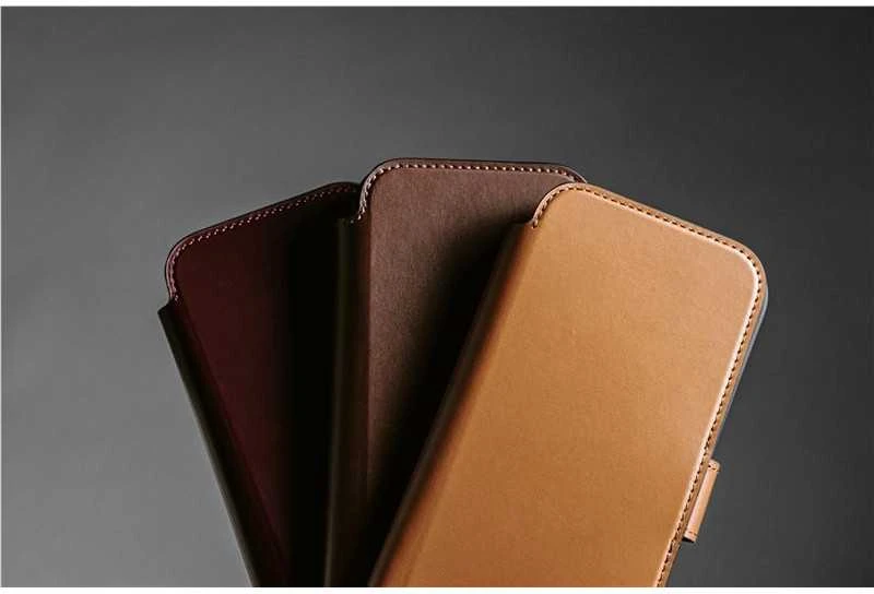 „Nomad Modern“ odinis dėklas, bordo spalvos („Horween“) – „iPhone 17 Pro Max“