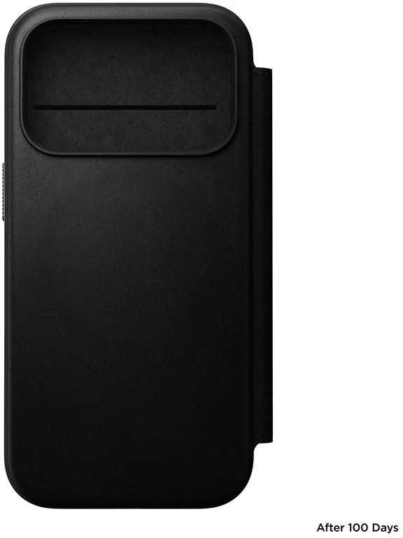 Dėklas Nomad Modern Leather Folio, juodas - iPhone 17 Pro
